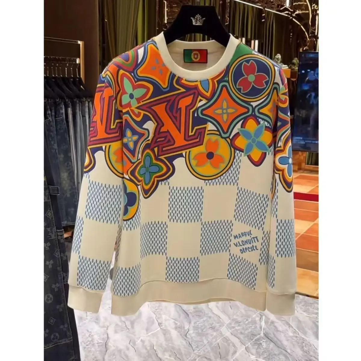 

Autumn and winter new fashion couple sweater long sleeve high value printing casual trend