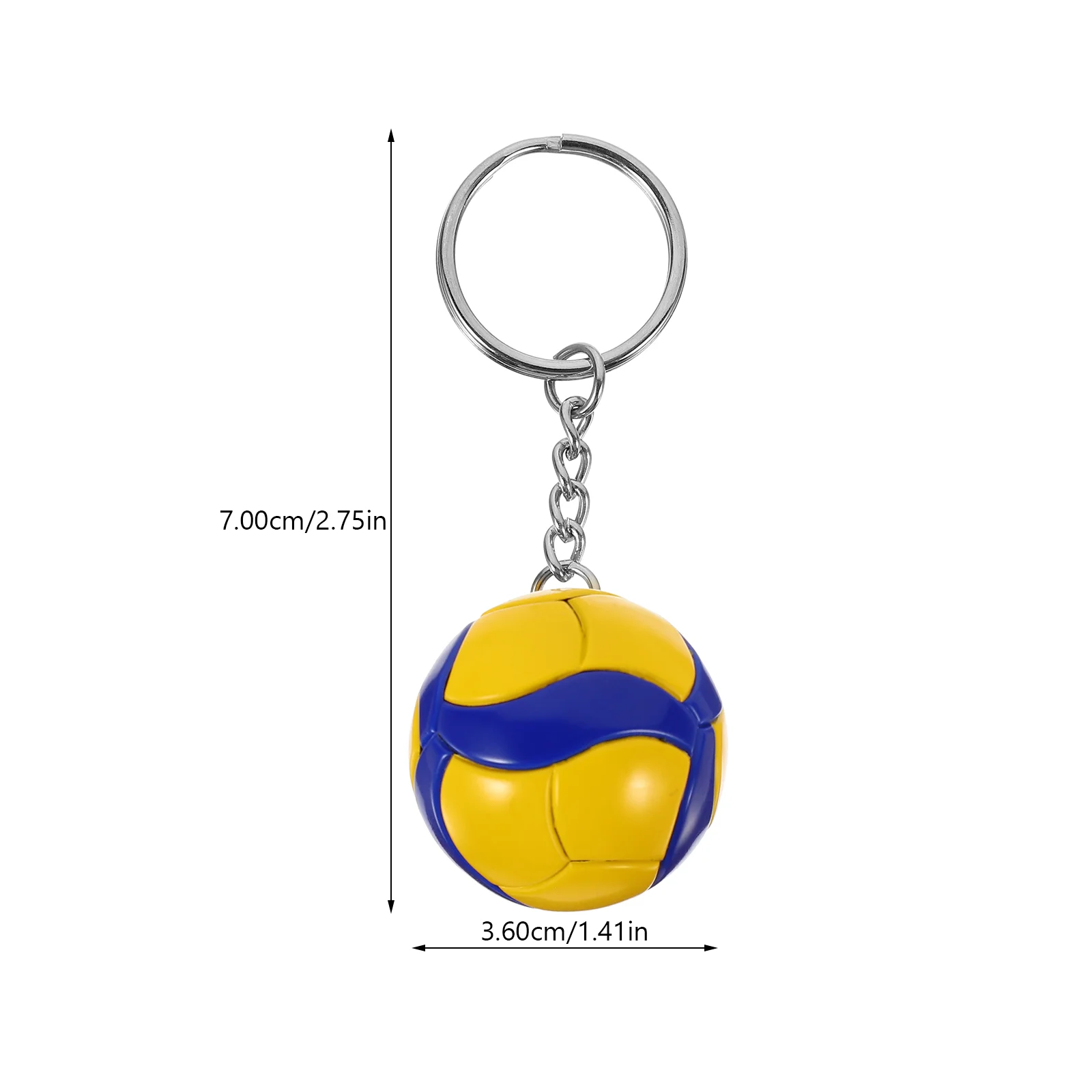 2 Pcs Volleyball Model Toy Sports Competition Prize Compact Key Chain Pendant Souvenirs Keychain Adorable Fan Gift