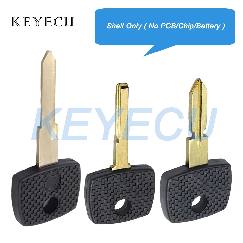 Keyecu Replacement Transponder Key Shell Case Cover for Mercedes Benz Vito Actros Sprinter V Class - HU39 / HU64 Blade - No Logo