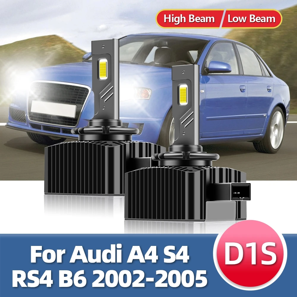 

D1S LED Headlights 110W Xenon Lights Turbo Bulbs Two-side CSP Chip 6500K Plug & Play For Audi A4 S4 RS4 B6 2002 2003 2004 2005