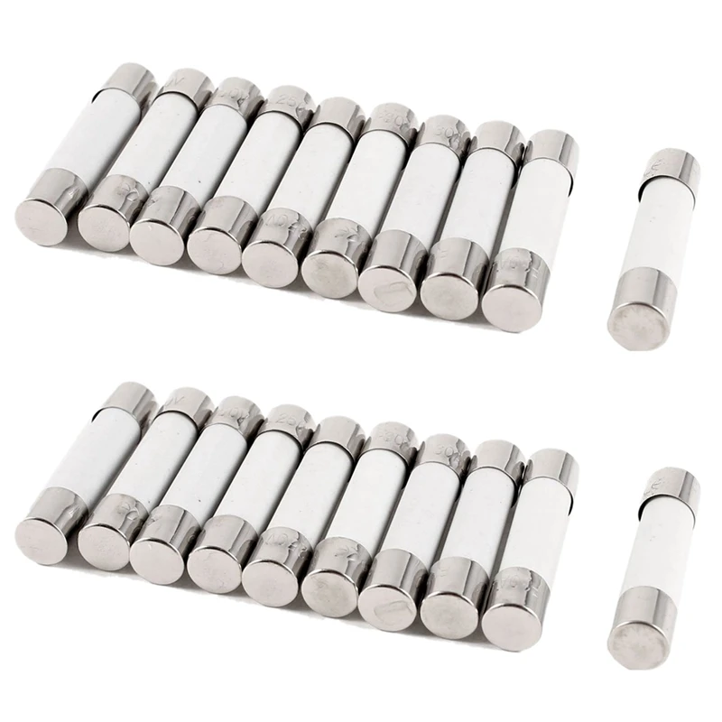 20 Pcs 250V 30A 6X30mm Cylindrical Ceramic Tube Fuses Link