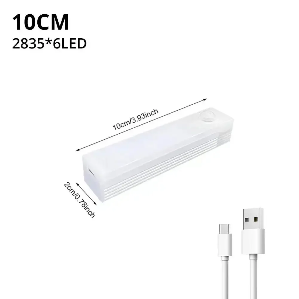 Night Lights Wireless LED Motion Sensor Lamp USB Rechargeable Magnetic For Wardrobe Room Closet Kitchen Aisle Tube Detector Bulb image 3