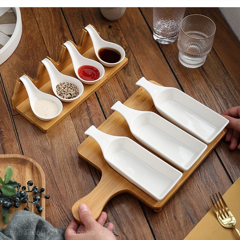 

Ceramic plates trays restaurant dishes commercial sauce seasoning tableware