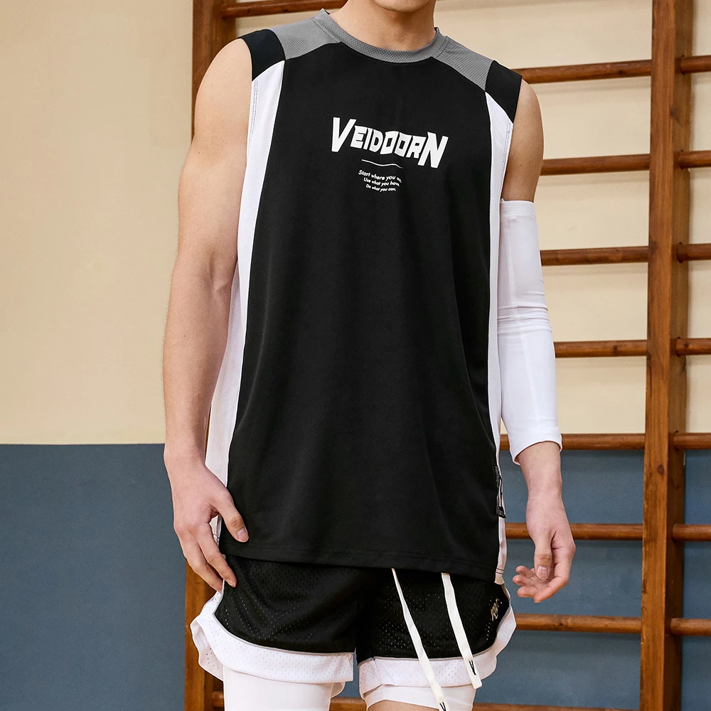 Summer Tank Top Mens Gym Fitness Training Clothing Quick Dry Oversize Bodybuilding Sleeveless Shirts Men Sport Basketball Vest