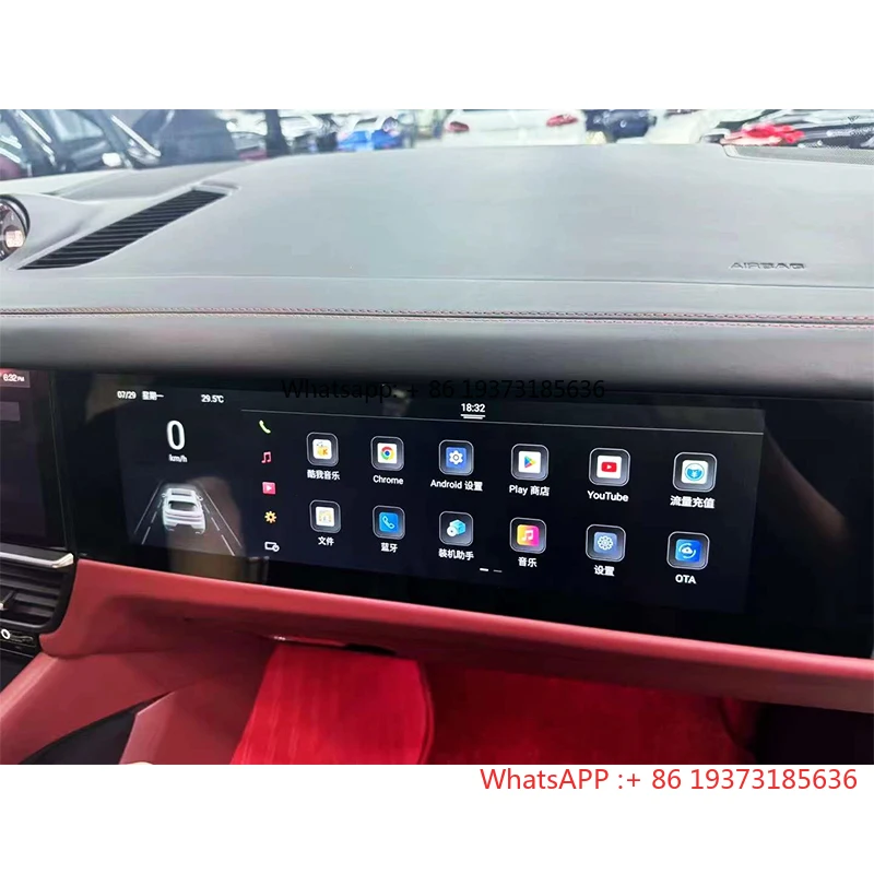 For Porsche Cayenne 2018-2023 Car Modification Passenger Screen 9Y0 Central Control Upgrade Entertainment Screen