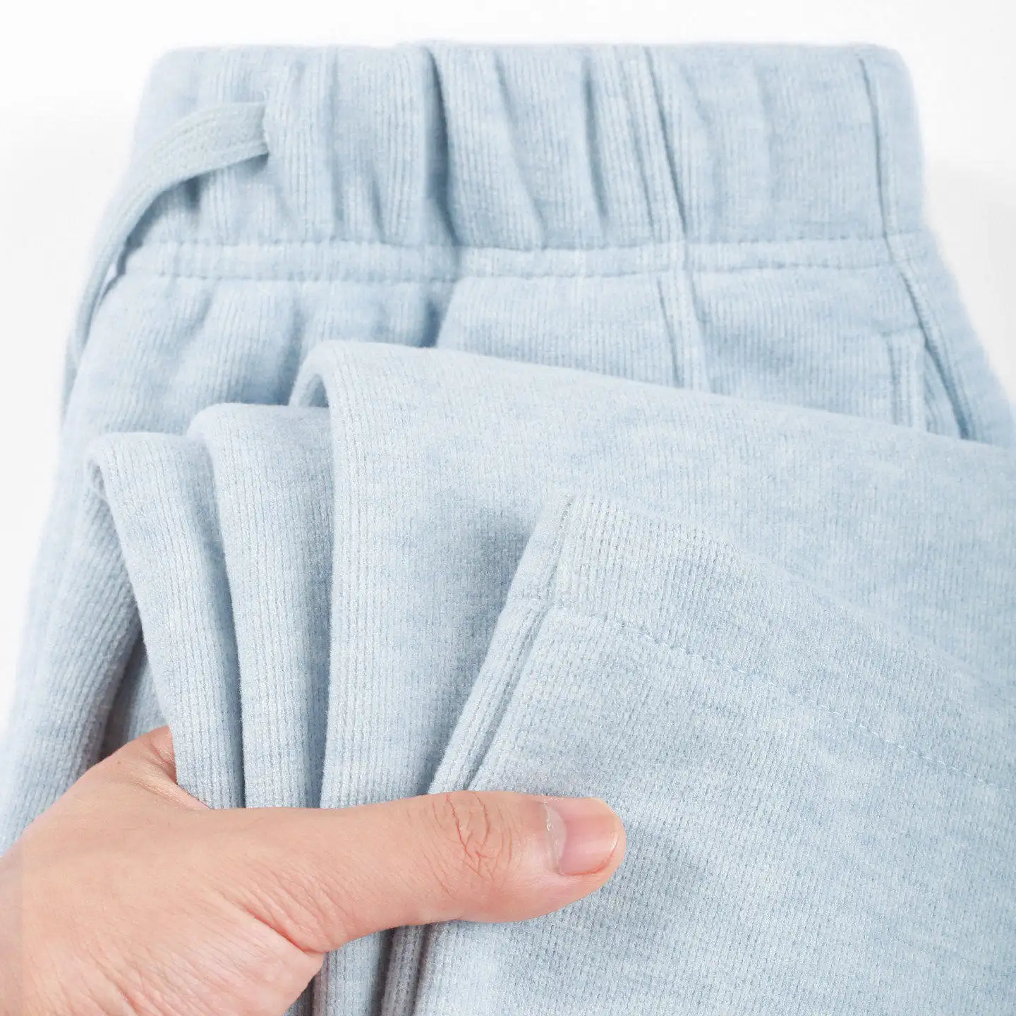 

Blue Narrow Wide Leg Pants Women's Straight Drapey Loose Version Trousers Casual High Waist Elastic Comfortable Youthful