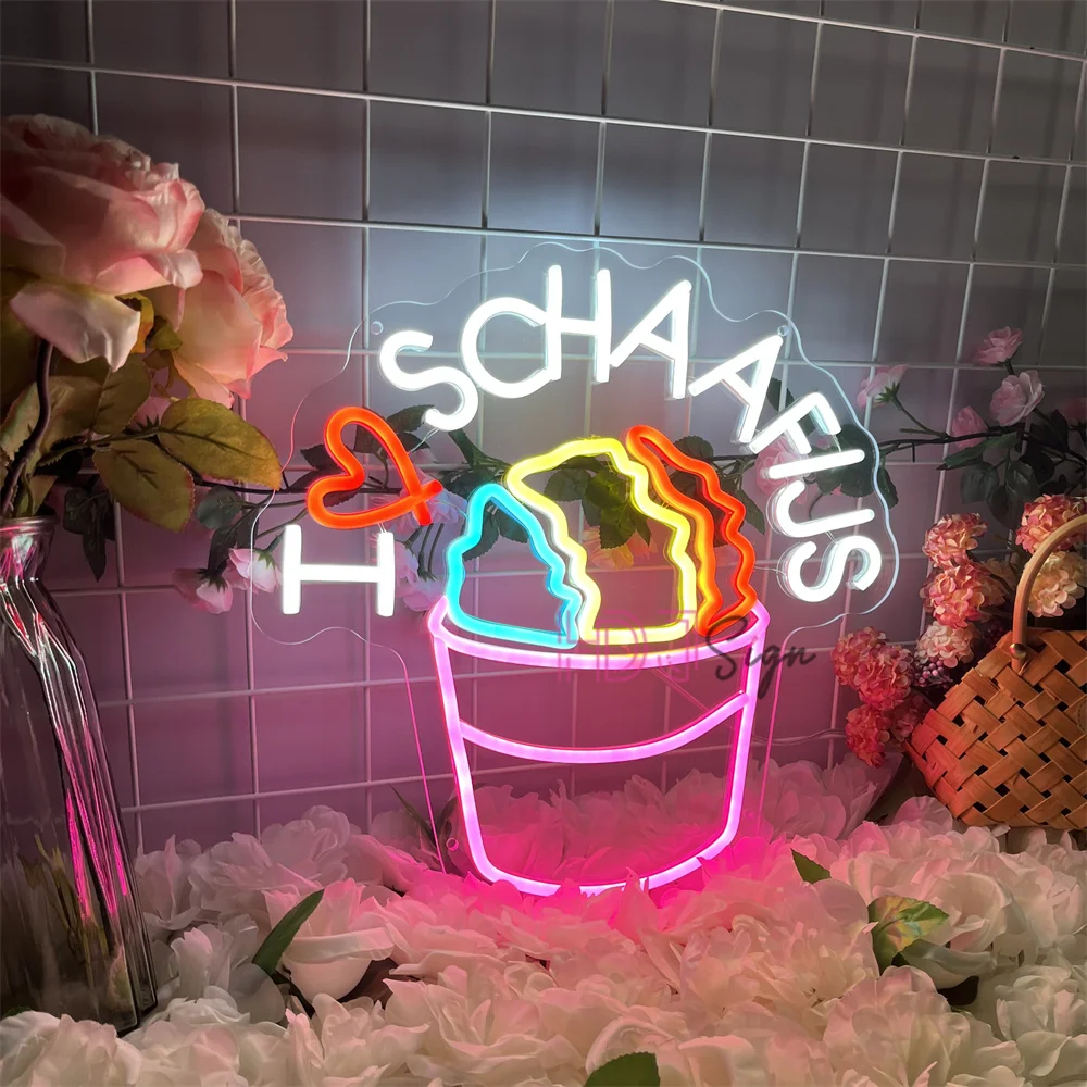 Schaafijs Neon LED Sign For Bar Pub Wall Hanging Room Party Decor Drink Neon Lights USB Bar Milk Tea Stores Business Neon Signs