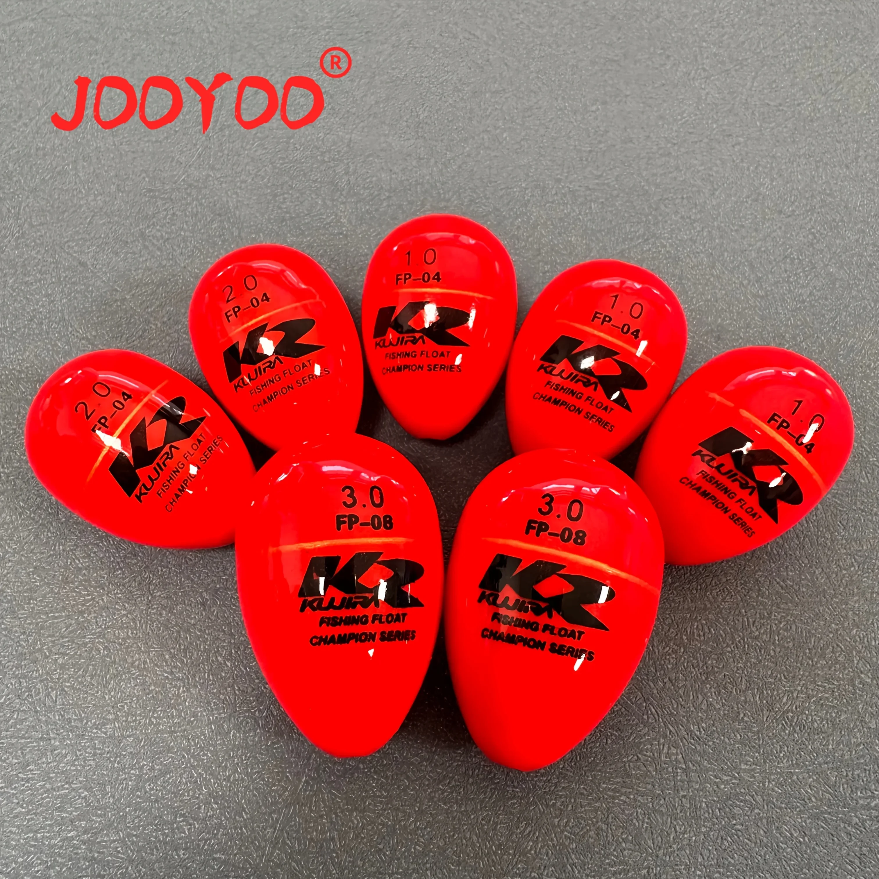 JOOYOO color rojo 7 Uds pesca en el mar fundición de larga distancia especial Po Drift súper llamativo poste flotante accesorios para peces de roca