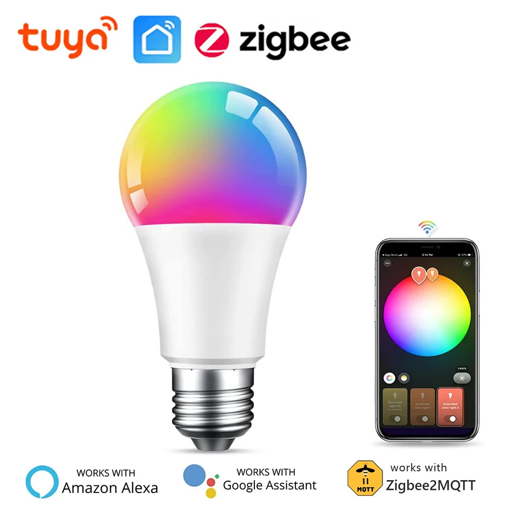 

Zigbee 3.0 Led Light Bulb RGB+WW+CW E27 Tuya Smart Home Led Dimmable Lamp 12W Smartlife App Works With Alexa Google Smartthings