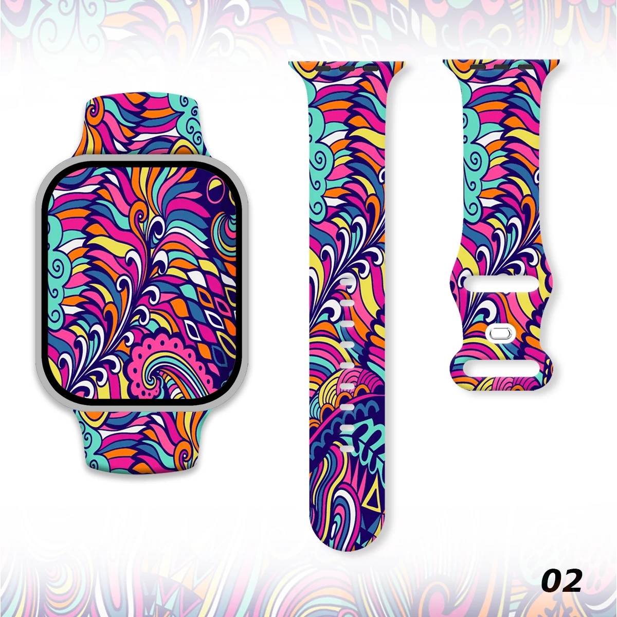 토템 프린트 애플 워치 스트랩 이미지