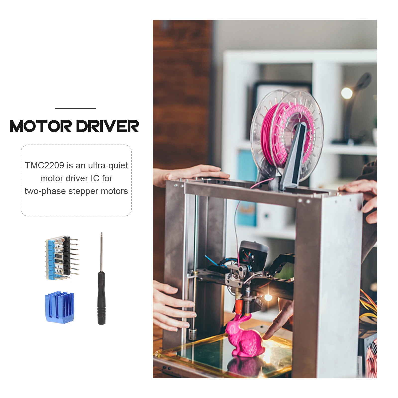 

Tmc2209 .0 Stepper Motor Driver 2. Peak Silent Driver for 3D Printing Parts Resonance Suppression High Dynamic Movement