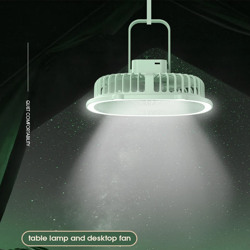 Sommer Desktop Wandbehang Mini-Lüfter wiederauf ladbare faltbare elektrische Lüfter USB-Aroma therapie kleinen Lüfter Großhandel mit Nachtlicht