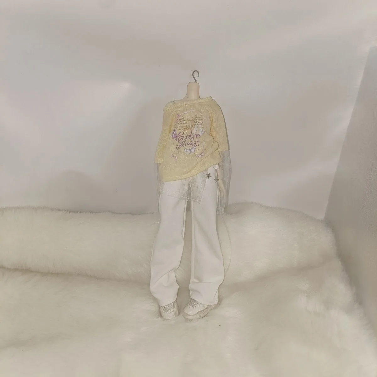 （customization 30day）BJD doll clothes suitable for 1/4 1/6 size white skirts clothing set doll accessories (3 points)