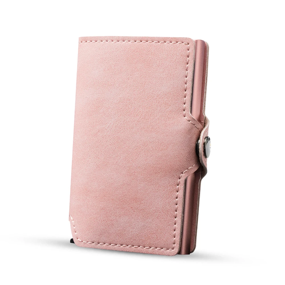 

CASEKEY Мужской кожаный кошелек для кредитных карт премиум-класса, маленькая сумка, тонкий минималистичный всплывающий чехол для карт с портмоне