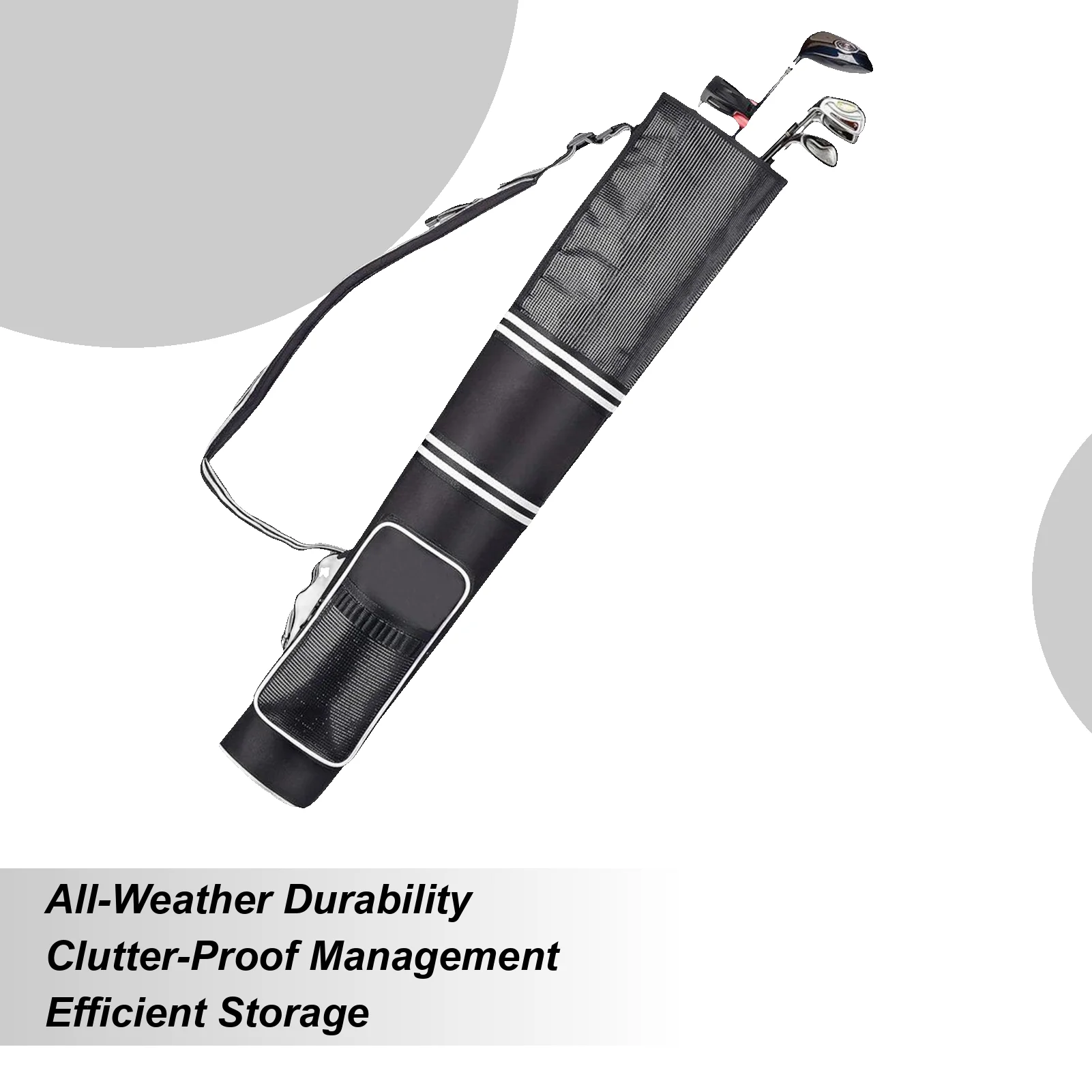 

Сумка для гольфа Легкая сумка для гольфа вмещает 3-9 палочек Складная водонепроницаемая футболка с отделениями для полотенец для туристических тренировок