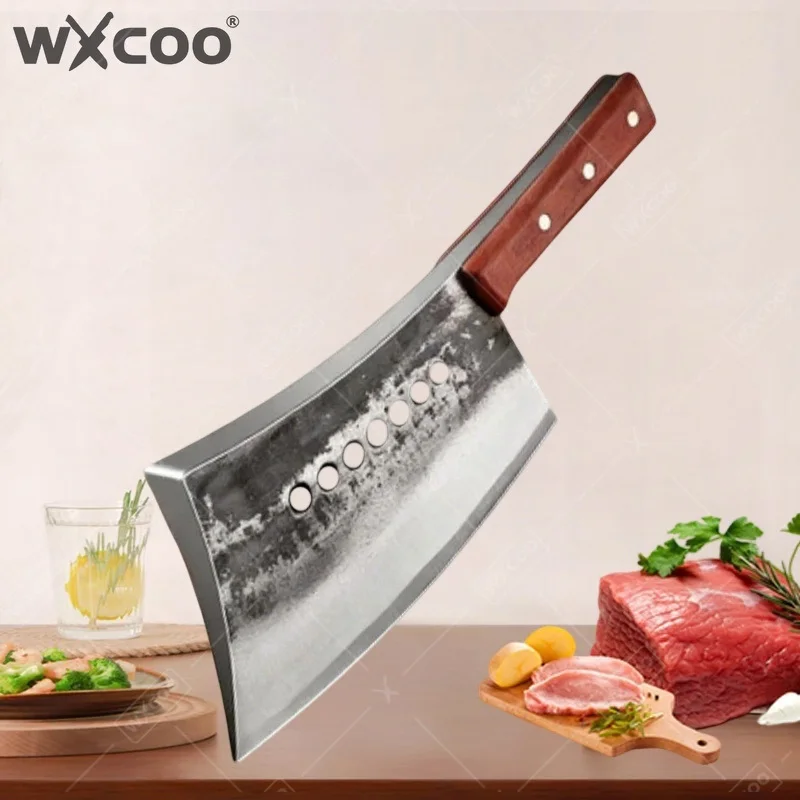 wxcoo-高硬度鍛造手打ち肉切り包丁-骨切りナイフ-果物・野菜カッター-キッチンナイフ