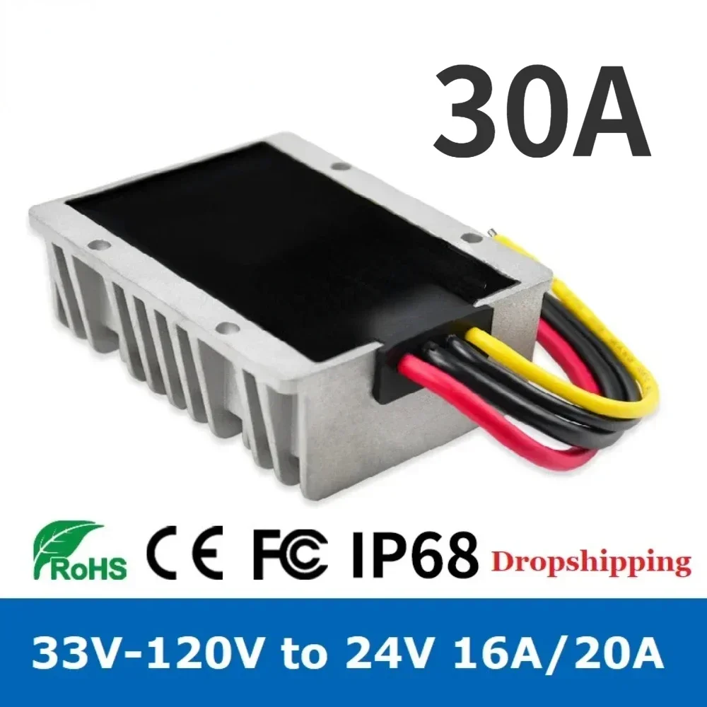 

36V 48V 60V 72V 84V 90V 100V to 24V 15A 20A DC DC Buck Voltage Converter Step Down Regulator Vehicle Car Power Supply Module