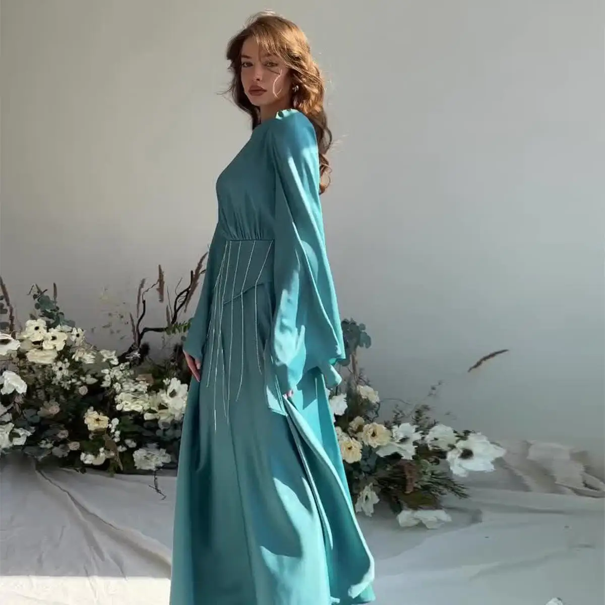 

Осень 2023, утягивающая юбка-миди Ele Diamond Embellied с поясом Bell Sve Dr Ladylike, версия H, длинная круглая юбка Ne