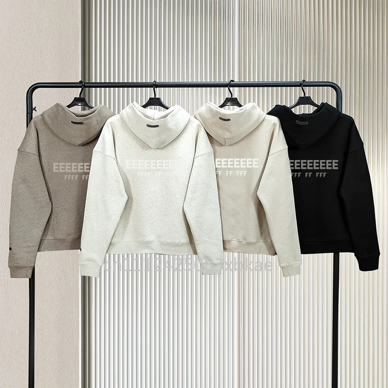 

FW25 Double Line Luxury Design Men's Oversized Hoodies Metallic Texture Letters Hoodies Designer Brand Couple Cotton Hoodies