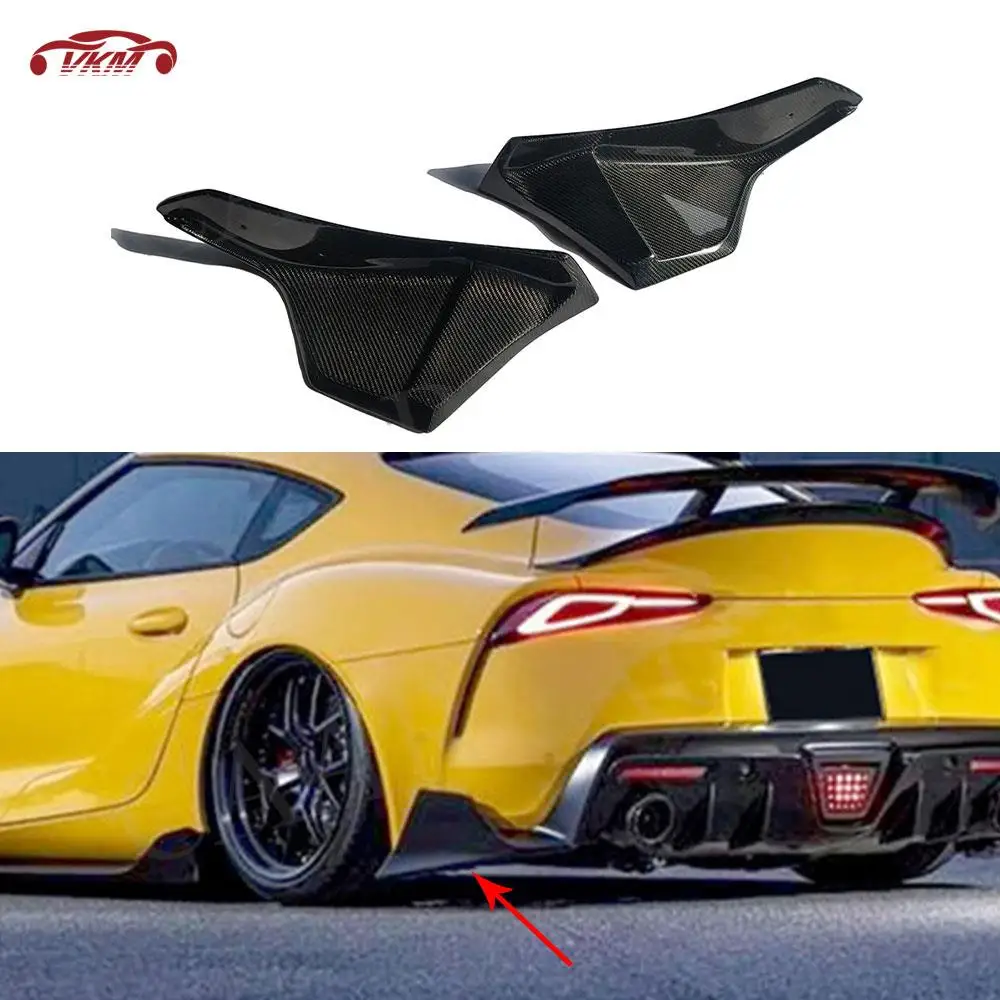 

Carbon Fiber Rear Bumper Splitters FRP Black Flaps Apron Accessorise for Toyota Supra 2019 2020 Auto Car A Style