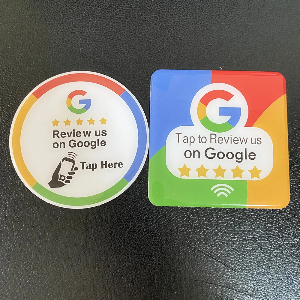 10X10cm Google Review Sign NFC Touch  Social Media Sign Google Review Instagram  Plate for Shop Business Decor