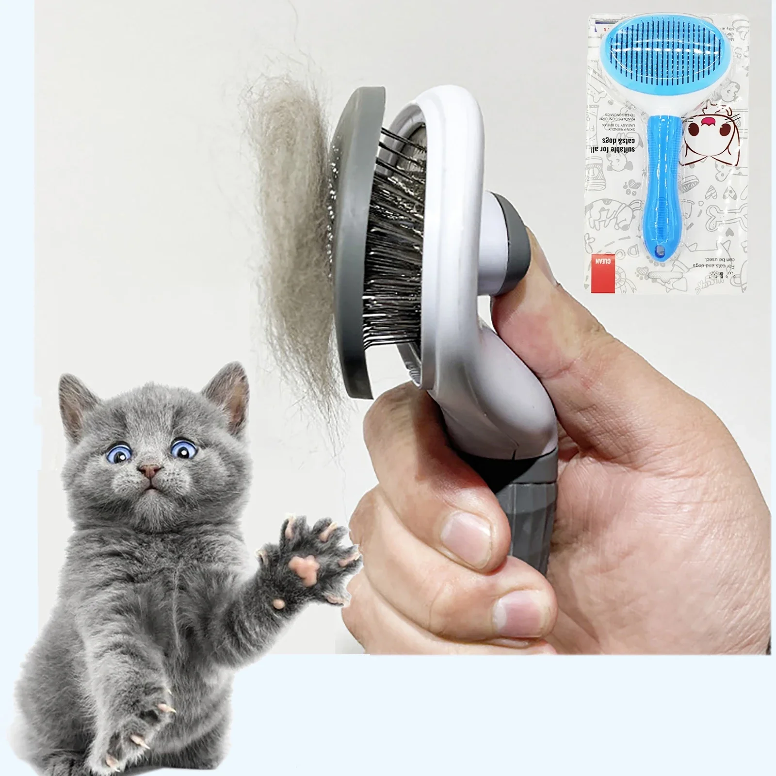 

Pet Dog Hair Brush Cat Comb Pet Hair Remover Brush for Dogs Cats Puppy Kitten Grooming Tools Dogs Accessories Pet Supplies