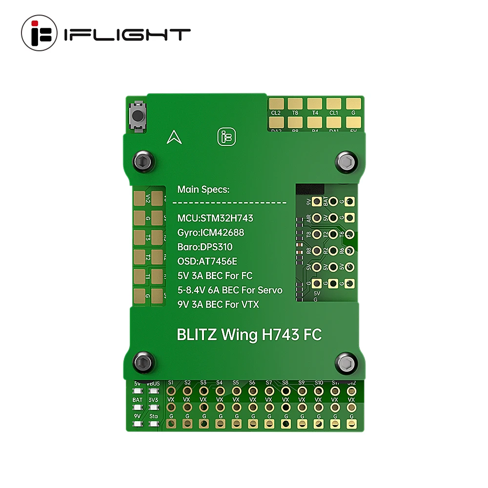 

IFlight BLITZ Wing H743 Flight Controller Ardupilot / INAV 2-8S LIPO for RC FPV Fixed-Wing Drone