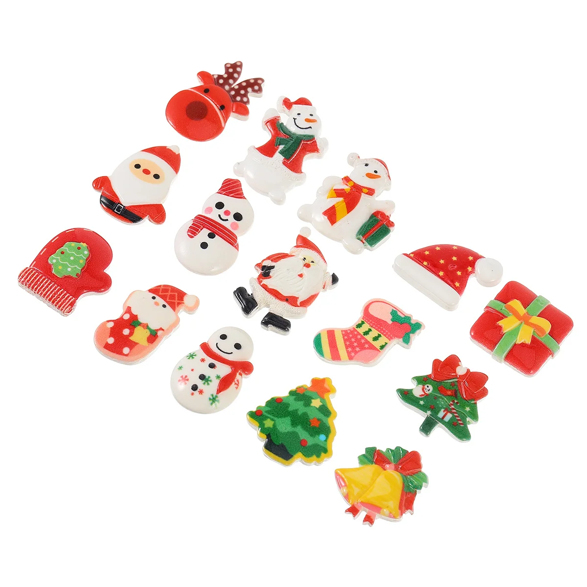 30Pcs Aksesoris Casing Ponsel Manusia Salju, Gantungan Resin 3D Natal untuk Kerajinan Perhiasan DIY, Dekorasi Jepit Rambut