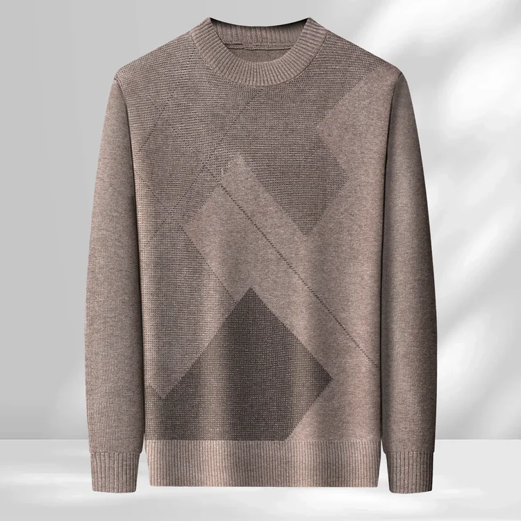 

Вязаный свитер с геометрическим узором, круглый свитер Ne Stand Youth Faion Long Sve Wool Blend Ci Walk, подходит для женщин, трикотаж