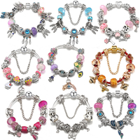 Classic Multi Style Charms Bracelets With DIY Cat's Eye Stone Crystal Dream Catcher Pendant Beads Snake Chain Jewelry For Women
