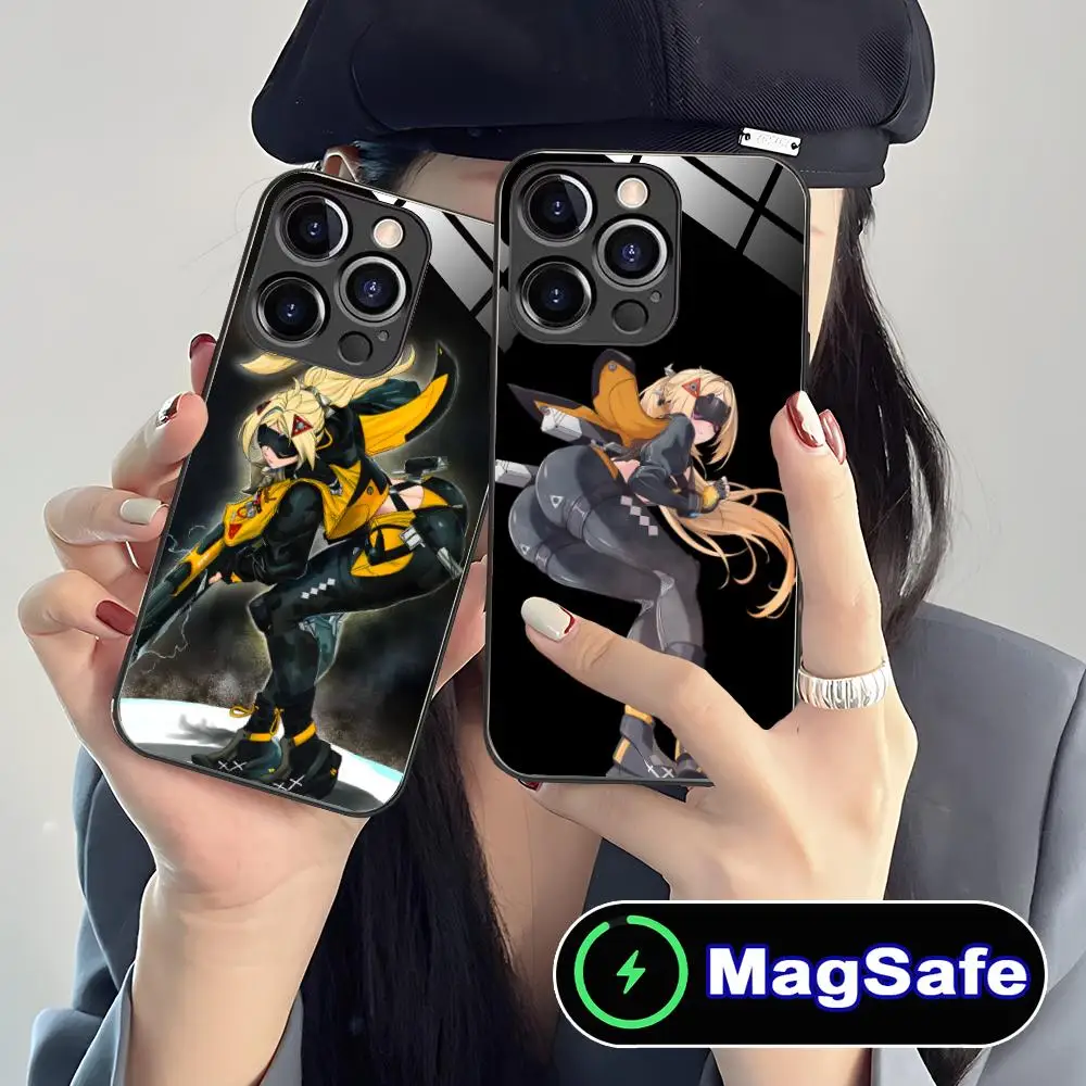 

Чехол Zenless Zone Zero Trigger для iPhone 17 16 15 14 13 12 11 Air Pro Max Plus Mini MagSafe, стеклянный, цветной, люксовый