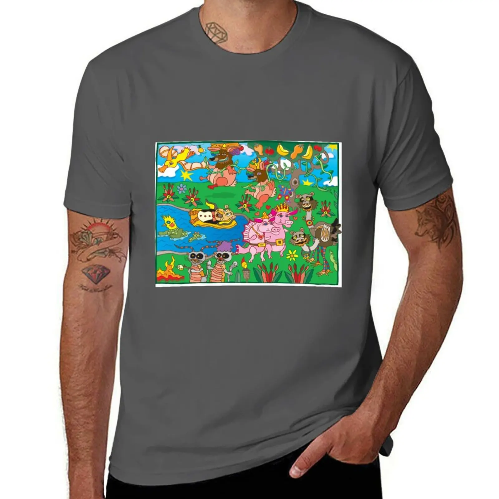 Creatures play, mixed and matched in every way T-Shirt Work Basic Short Sleeve Top