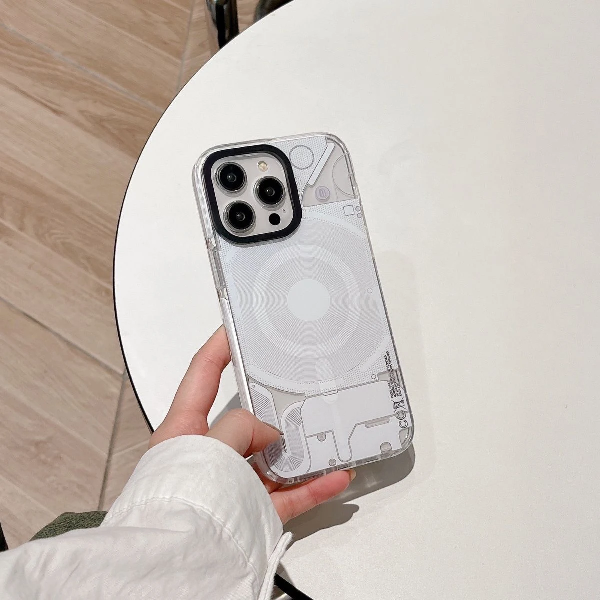Capa magnética minimalista para gravador de fita: compatível com iPhone 12 13 14 15 16 17 Pro Max