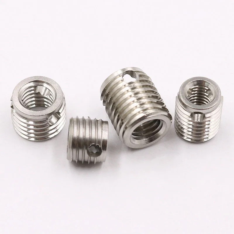 2/5Pcs M3 M4 M5 M6 M8 M10 M12 304 Stainless Steel Thread Repair Triple-Hole Insert Self-tapping Bushing