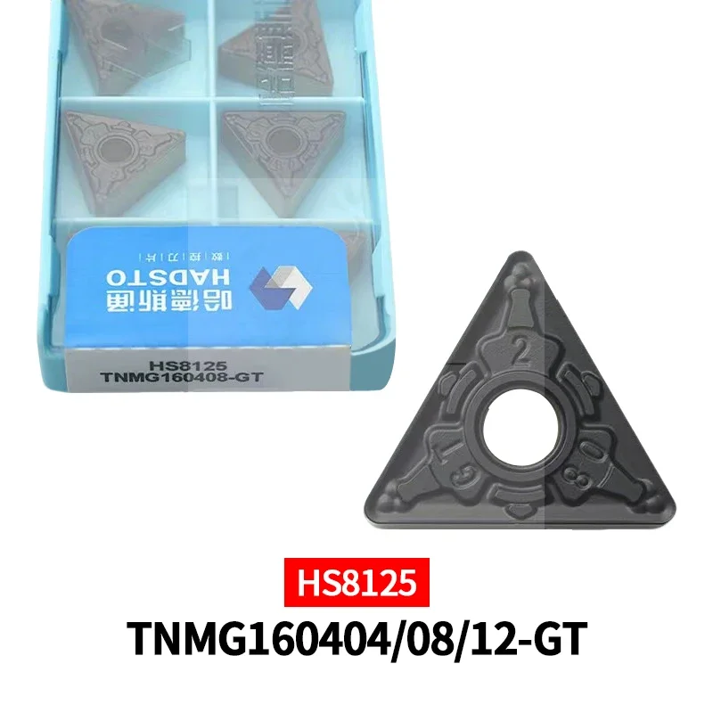 

10 шт. оригинальных твердосплавных плашек HADSTO TNMG160404-GT TNMG160408-GT TNMG160412-GT HS8125 для токарной обработки стали на станках с ЧПУ
