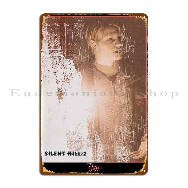 Silent Hill 2 James Desert Red Neon Metallplakette Poster Bar Designs Wandplaketten Blechschild Poster