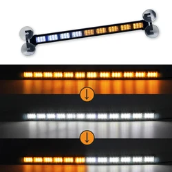 2in1 LED Warning Strobe Lights 54 LED Windshield Safety Warning Light 3 Colors Changing Police Strobe Emergency Signal Lamp