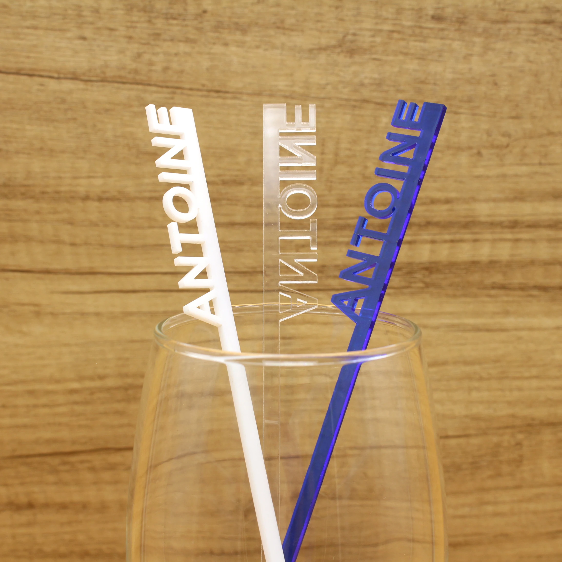 12/60/120pcs Personalized Acrylic Wedding Decor Baptism souvenir Customized Name Cocktail Stirs Bachelor Party Drink Stirrers