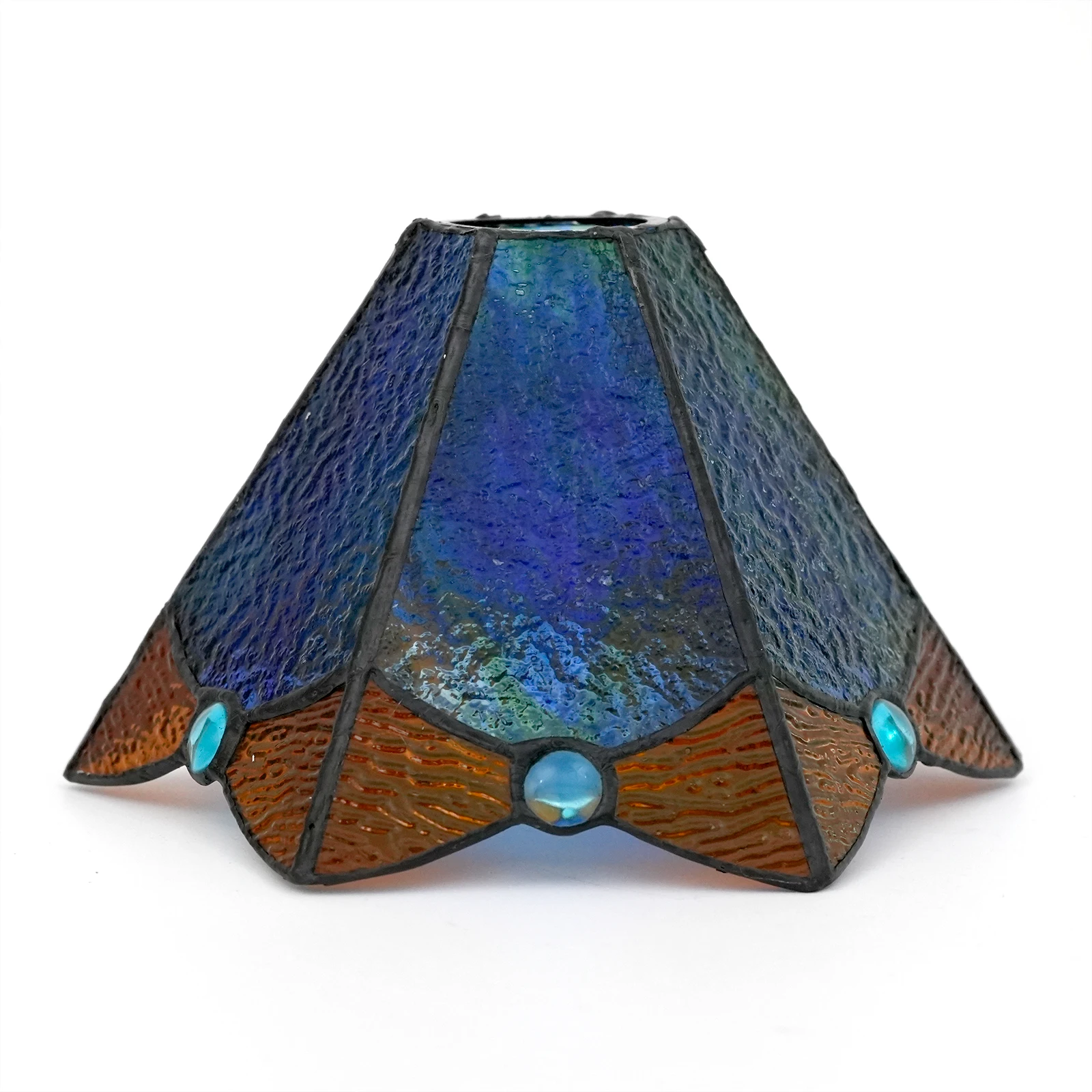 

stained Glass Lamp Shade, Blue Lampshade Replacement Vintage Lampshade Light Accessories for Table Lamps Chandelier Fixture
