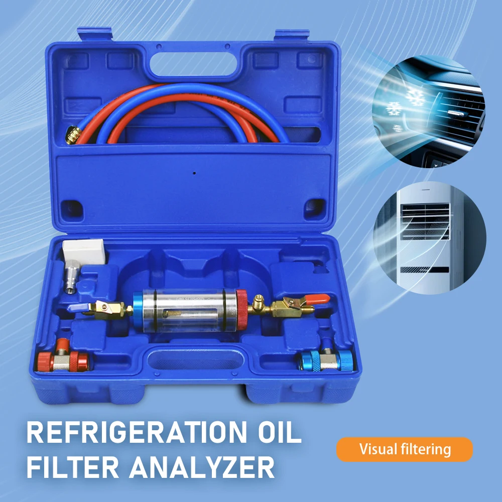 

Air Conditioning Refrigeration Oil Filtration Analyzer Purity Detection Purifier Automotive Refrigerant Oil Replacement Tool