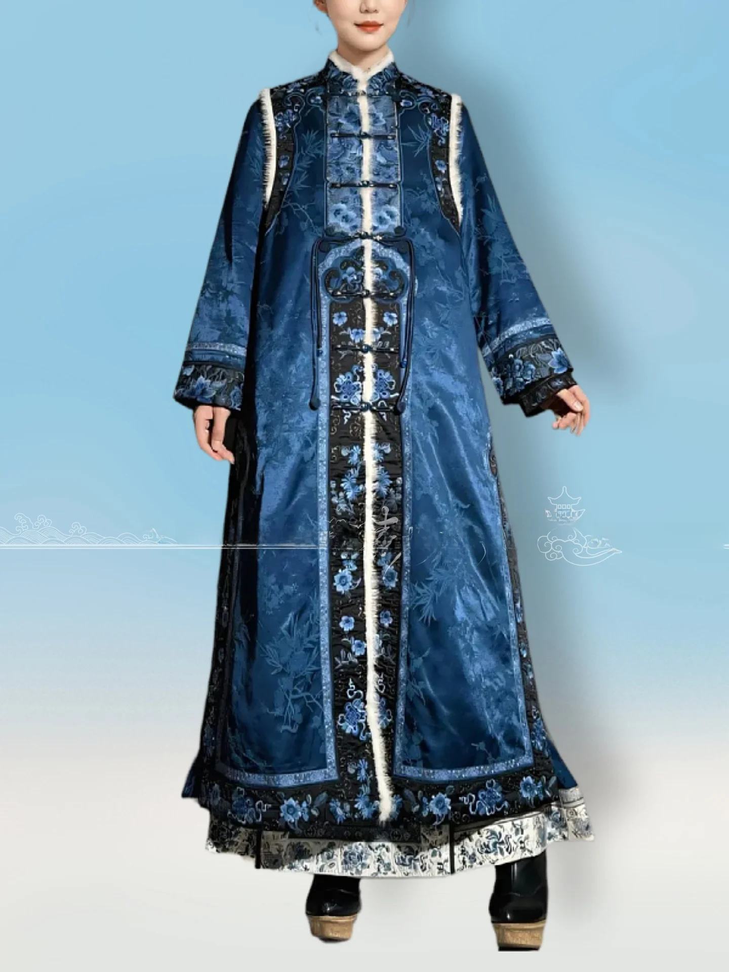 

Оригинальный дизайн, высококачественный вышитый жилет с воротником-стойкой, на хлопковой подкладке, средней длины, для женщин, в художественном ретро-этническом стиле