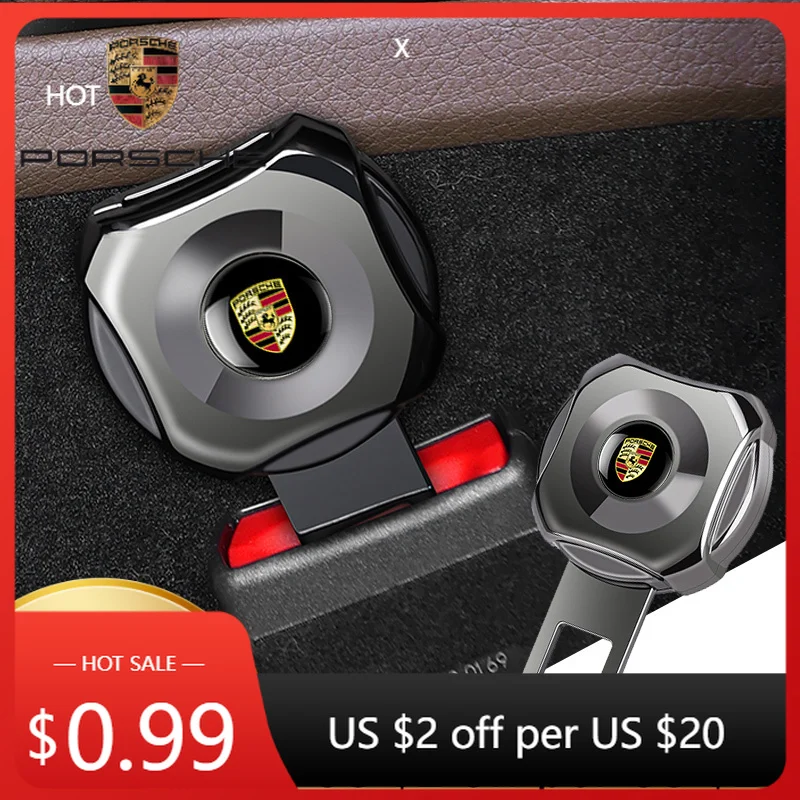 

Car Sticker For Porsche Car Safety Seatbelt Lock Buckle Plug Insert Socket Extension For Porsche 918 911 718 Panamera Cayenne Bo
