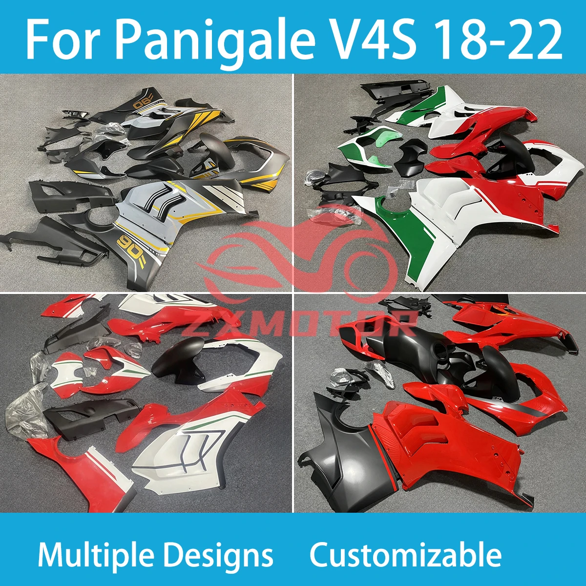 

Injection Fairings for DUCATI Panigale V4 V4S 18 19 20 21 22 ABS Prime Aftermarket Motorcycle Customizable Fairing Kit 2018-2022