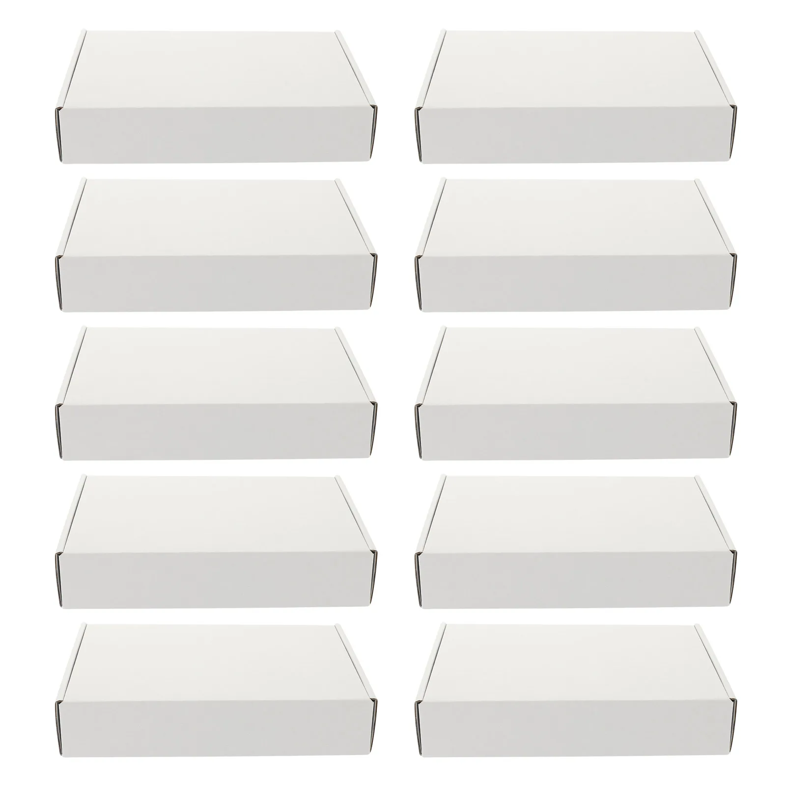 20 Pcs Packaging Boxes Corrugated Paper Moving Shipping Small Packing Boxes White Reusable Friendly Storage