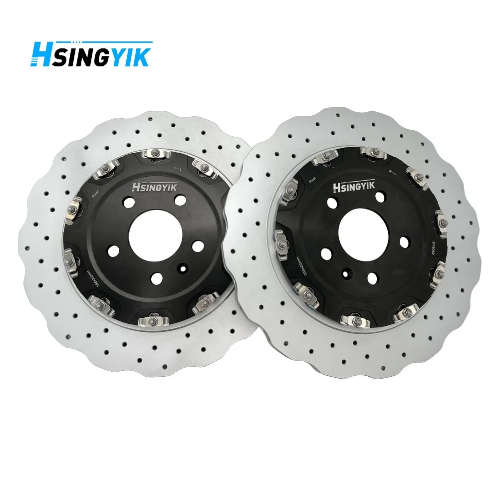 Hsingyik Wave Rear 2-Pieces Rotor Brake Disc For Audi A7 RS7 Q3 RS 4G8615601 356X22MM
