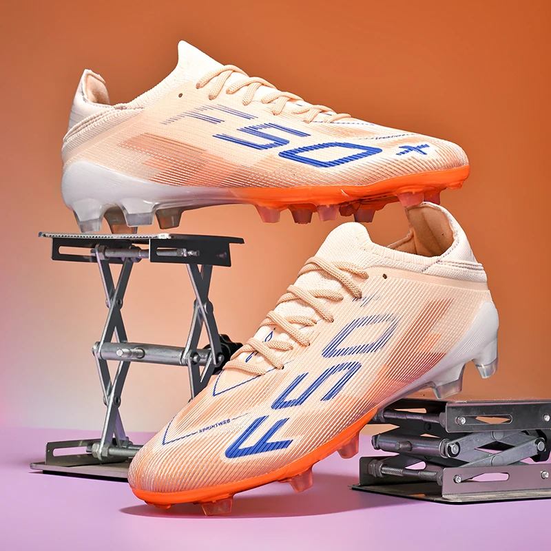 Low‑Cut AG Artificial Grass Soccer Cleats, Printed Textured Synthetic Upper, Responsive EVA Shock Absorption Midsole, Scientific