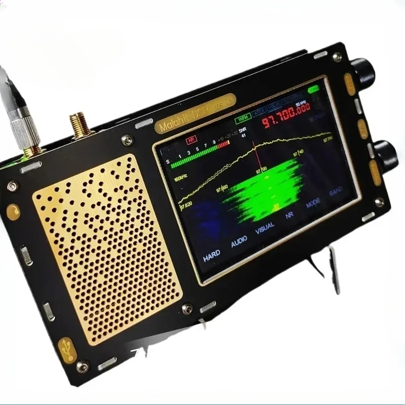 New V3 Malachite Radio Dual Antenna Latest Version 1.10D Malahit-DSP Stereo Portable 3rd Version SDR Receiver 50KHz-2GHz