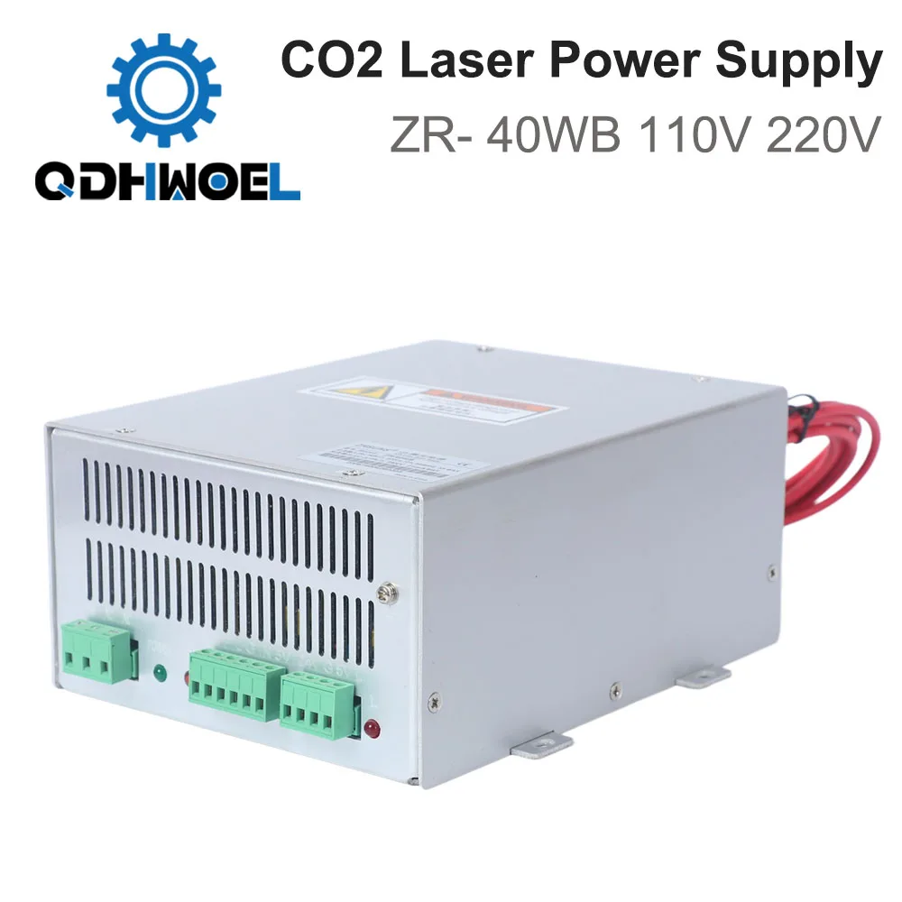 40W High Voltage Laser PSU ZR-40WB 110V/220V for CO2 Glass Tube Engraver Cutter