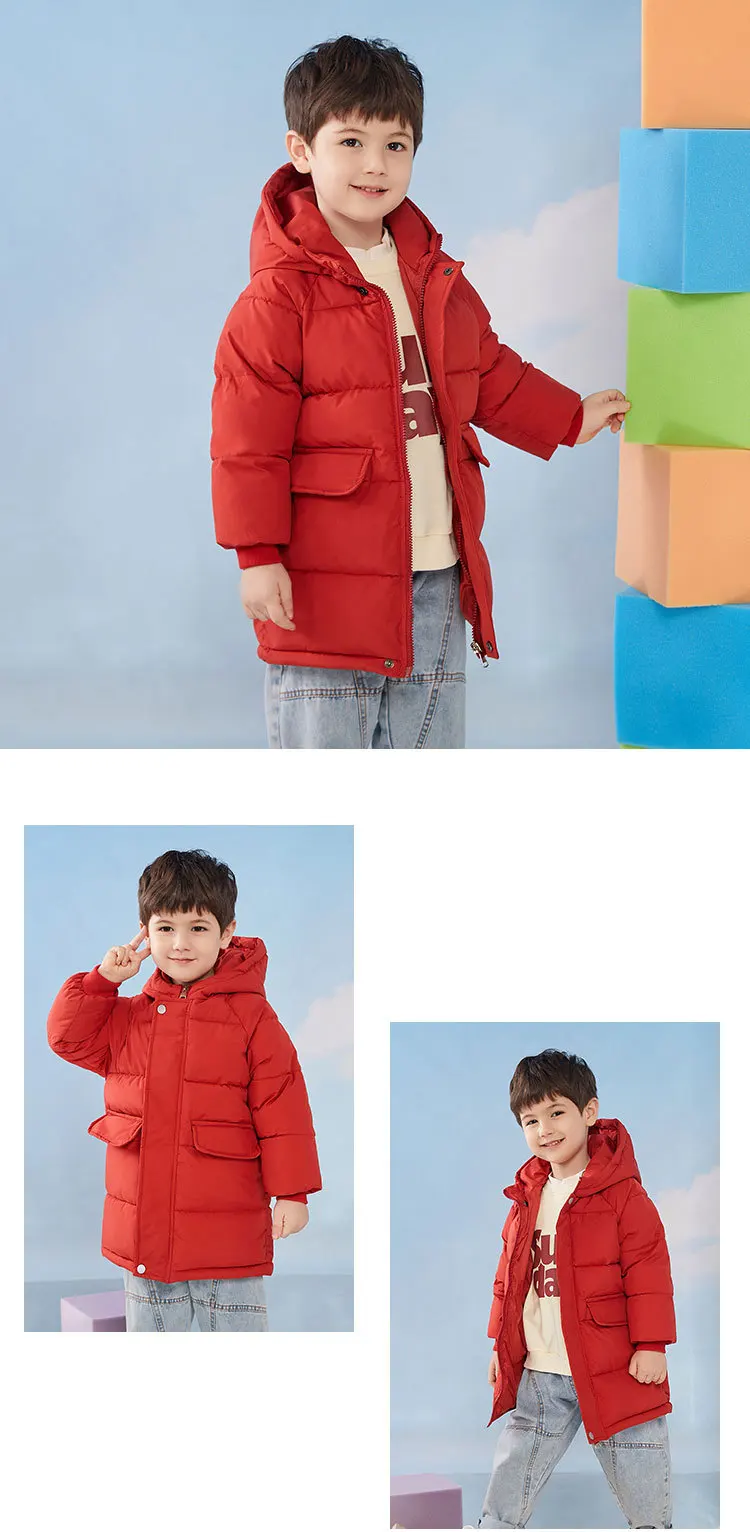 Lange, dicke Mäntel für Jungen, Mädchen und Kinder, warme Baumwolljacken, weiche, bequeme Sportbekleidung, winddichte Outfits für Kinder, lässige Freizeitkleidung für Babys und Kinder. – Detail 6