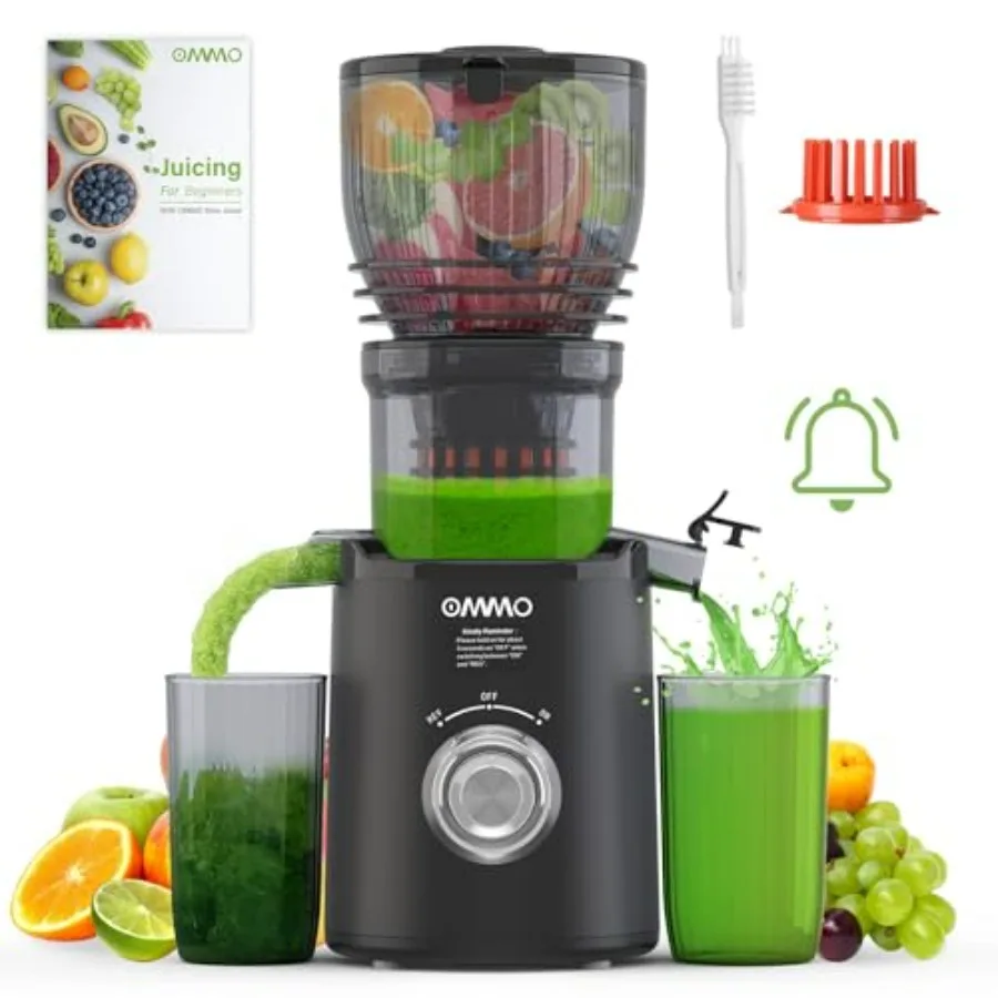

300W Cold Press Juicer for Whole Vegetables Fruits with 6'' Large Feed Chute Slow Masticating Juicer Easy to Clean High Juice Y